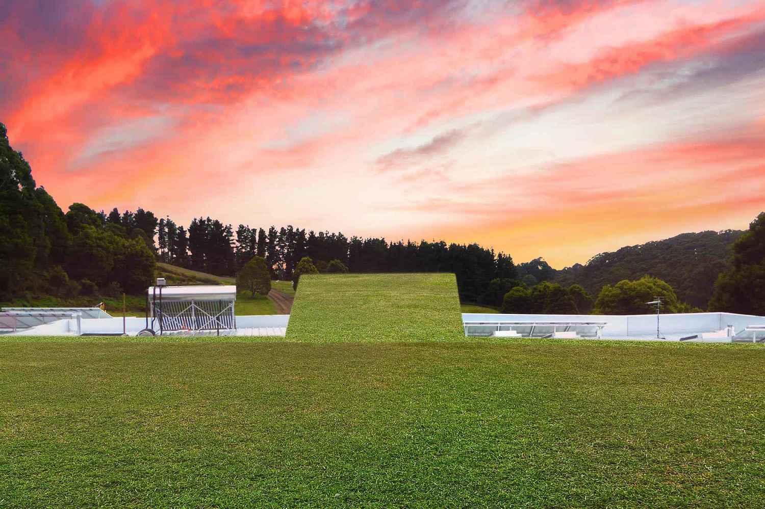 Roof of home designed for Bushfire safety