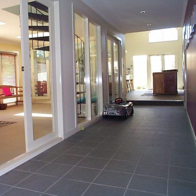 green home Wide corridor of sustainable ecohome designed by BP Architects. The Light Fantastic Sanctuary magazine article