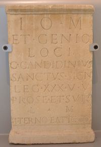Genius Loci engraved on a Roman Tablet
